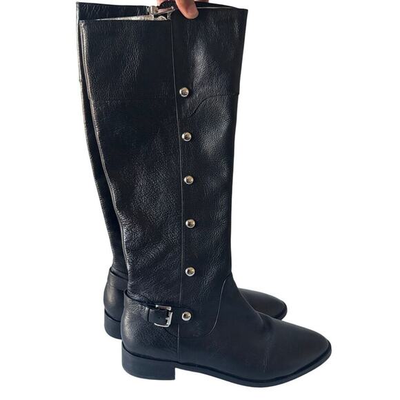 Michael Kors Carney Riding Leather Boots - Picture 2 of 7
